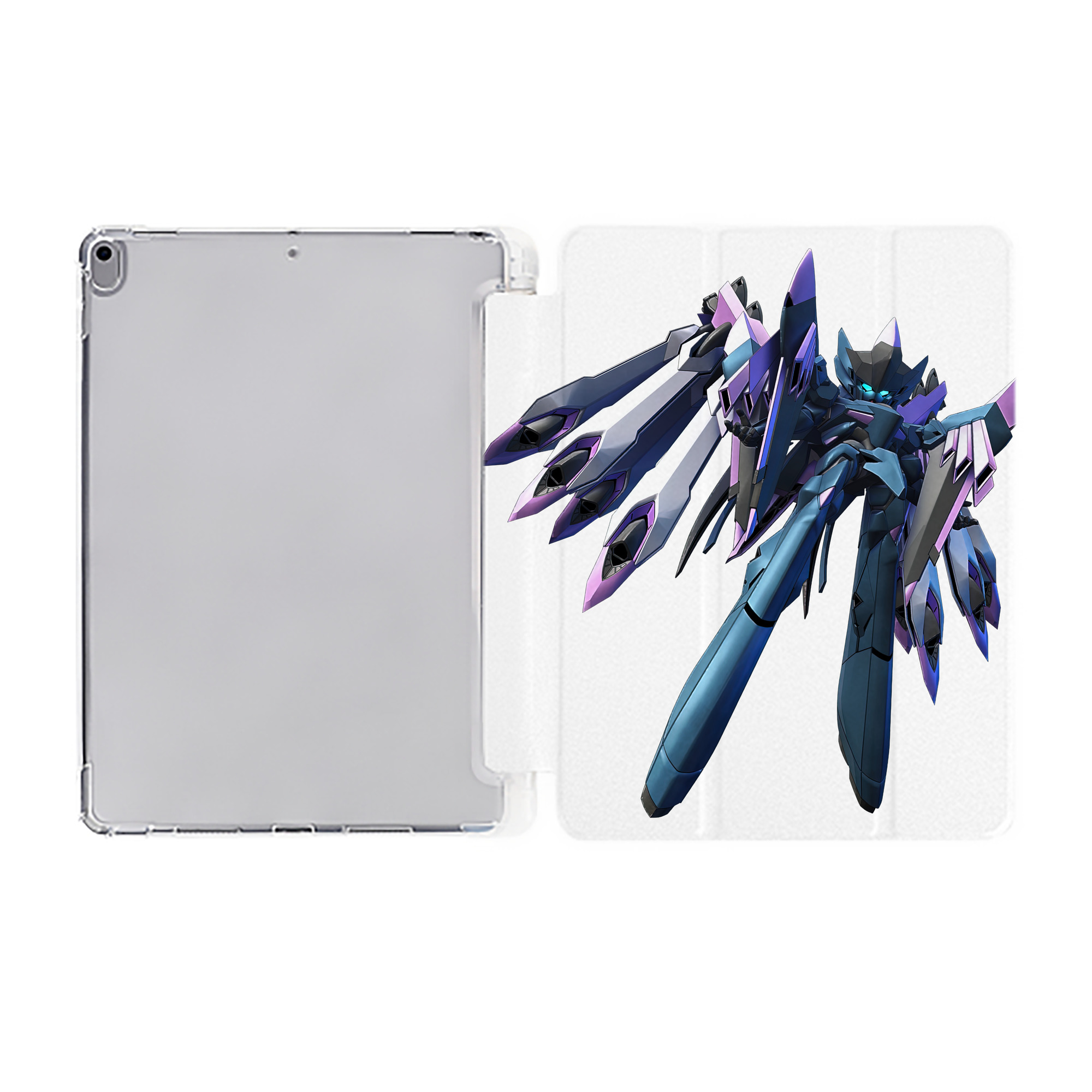 （画像用） 機動戦士ガンダム Mobile Suit Gundam IPad ケース ペン収納付き 三つ折りスタンド PUレザー×シリコン 対応機種9.5/10.5/10.9インチ